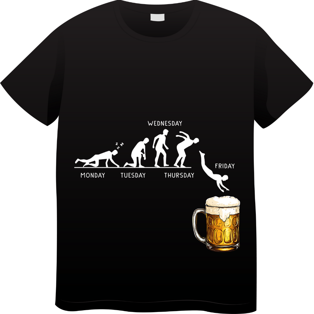 Beer Me, It's Friday Black T-Shirt