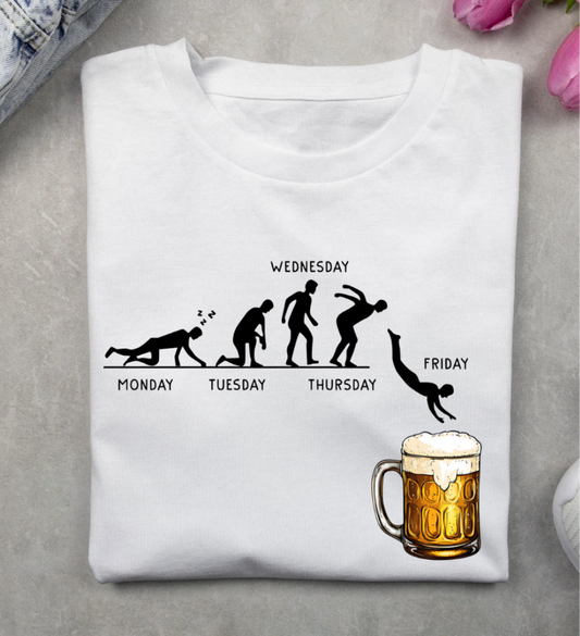 Beer Me, It's Friday White T-Shirt